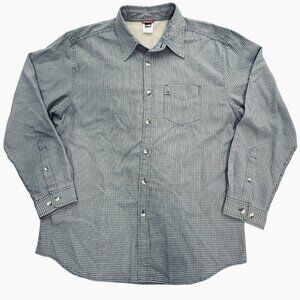 The‎ North Face Shirt Mens L Blue Plaid Long Sleeve Pockets Modal Button-Up Mesh